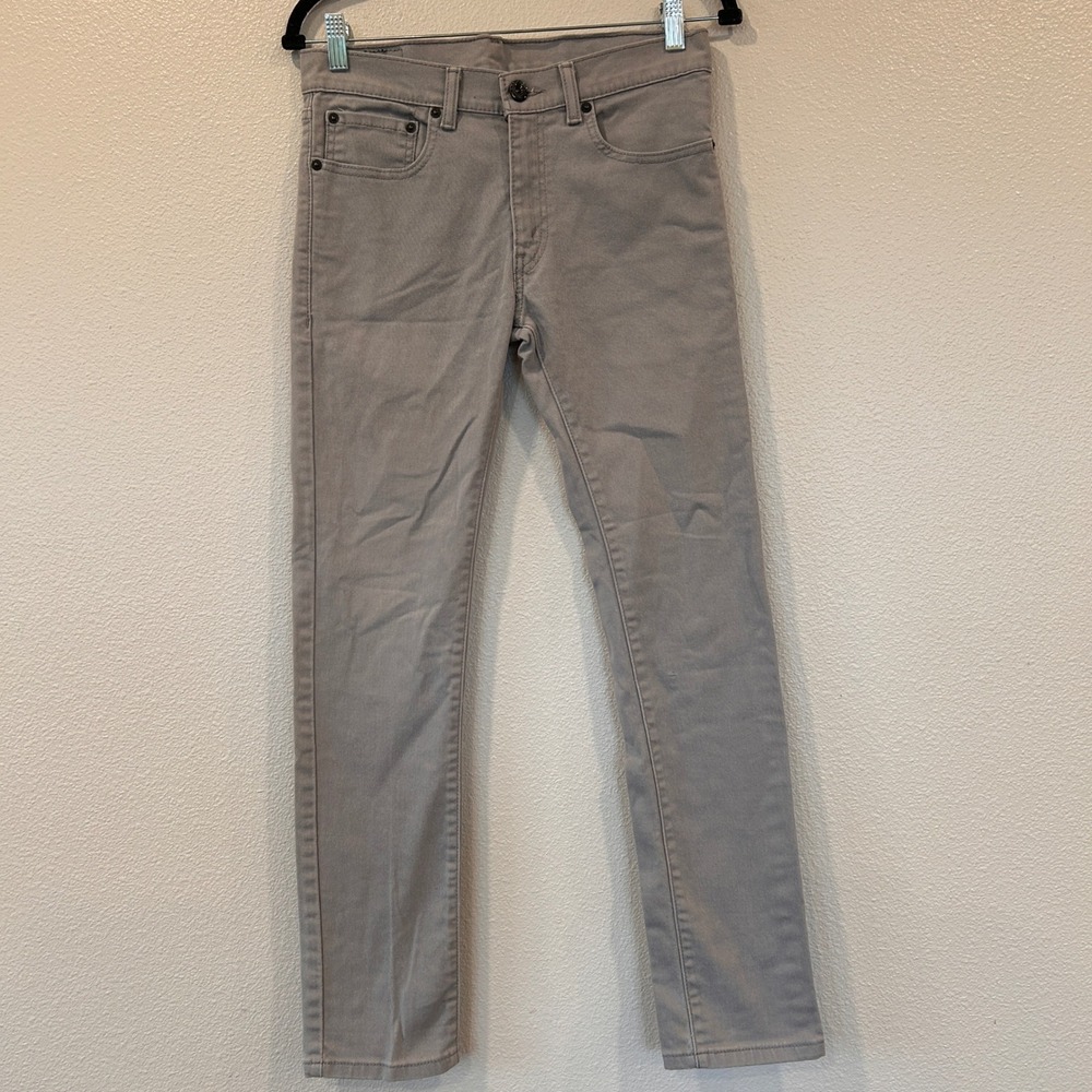 Levis 510 Skinny Fit Grey Jeans Mens 28x28 Solid Casual Denim Pants